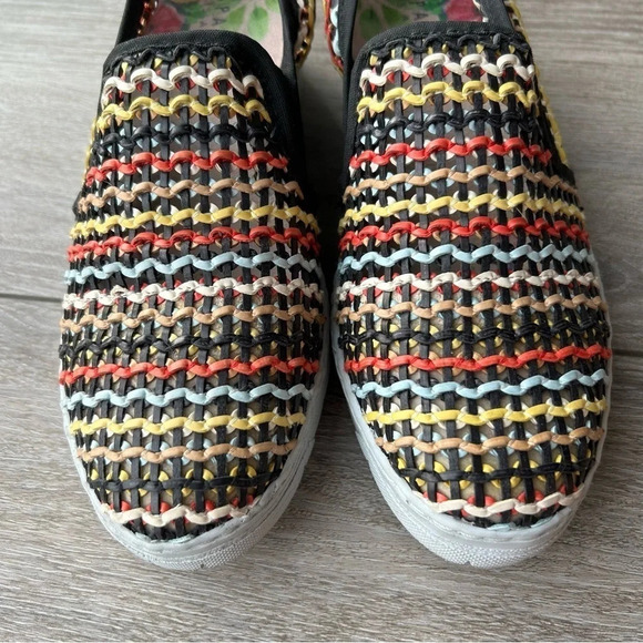 Hispanitas Woven Leatherette Wedge Loafer Made in Spain - Picture 4 of 15